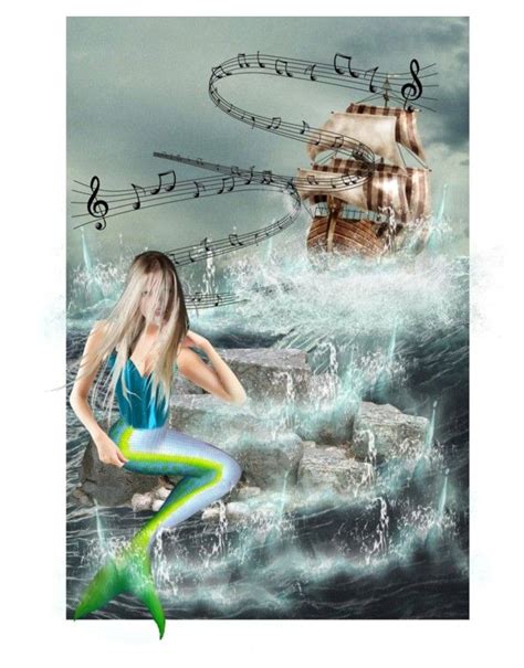 Siren Of The Sea By Marlenajo B Liked On Polyvore Featuring Art Mermaidtail And