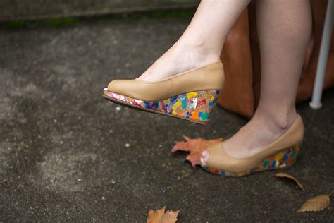 Carmen Wedge Peep Toe Naturalwatercolor For Women Nene Shoes