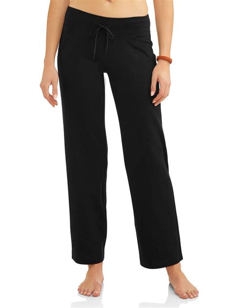 athletic works women s relaxed fit dri more core cotton blend yoga pants available in regular