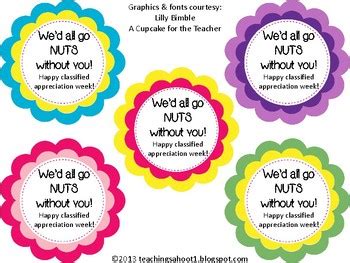 Classified Appreciation Week Tags By Teaching S A Hoot By Nicole Johnson