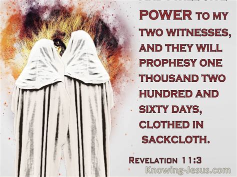 Revelation 113 Power To My Two Witnesses Who Will Prophesy 1260 Days Red