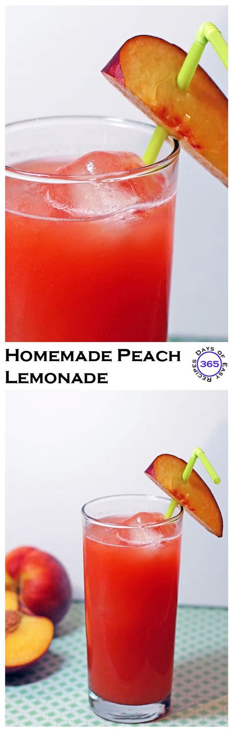 Refreshing And Delicious Homemade Peach Lemonade 365 Days Of Easy