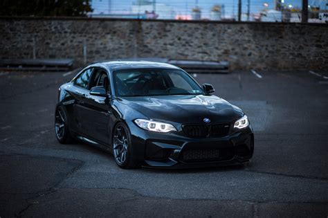 Black Sapphire Metallic Bmw M2 With New Hre Wheels And Carbon Fiber