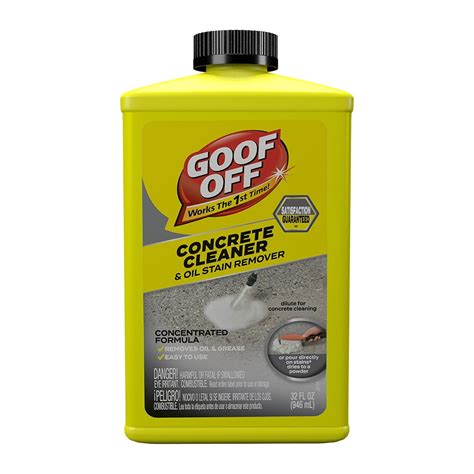 Goof Off Concrete Cleaner And Oil Stain Remover 32 Oz Bottle