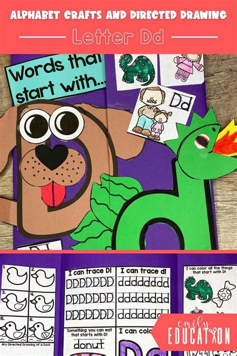 The Alphabet Crafts And Directed Drawings For Letter D