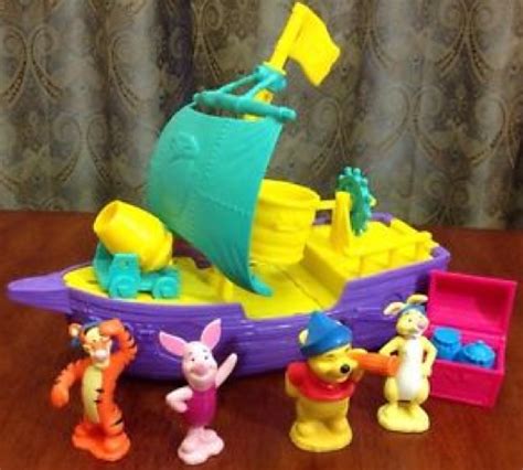 Winnie The Pooh Pirate Ship Playset Vintage Christmas Toys 90s