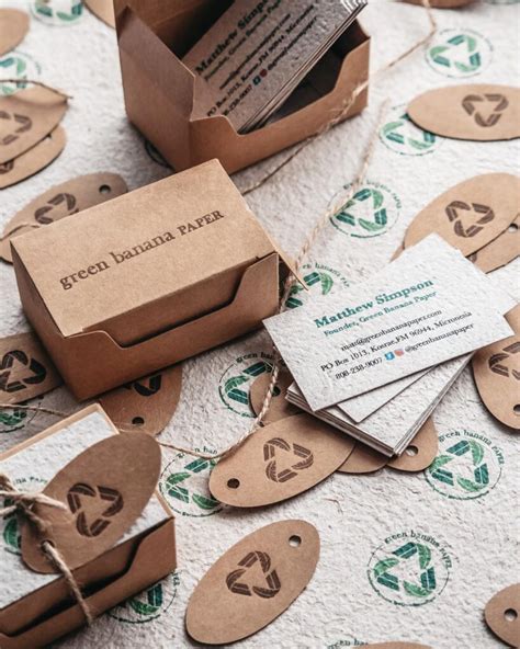 Eco Friendly Business Cards Green Banana Paper Nadi Marketing