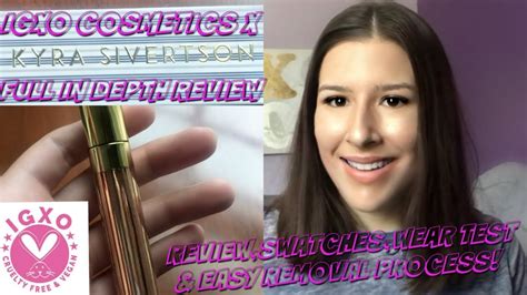 review on igxo cosmetics x kyra siverston liquid lipstick review demo swatches and wear test