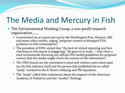 Ppt Mercury Mercury In The Environment Mercury And Humans Edible Fish