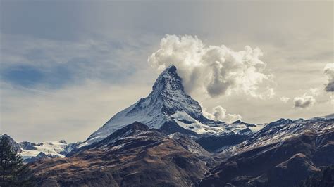 Mountains Clouds Sky Landscape Mist Nature Matterhorn Cervino