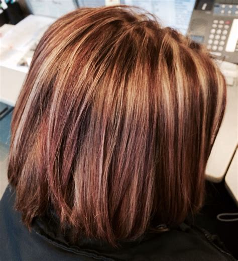 Red highlights on brown hair: Brown hair with caramel highlights and red highlights ...