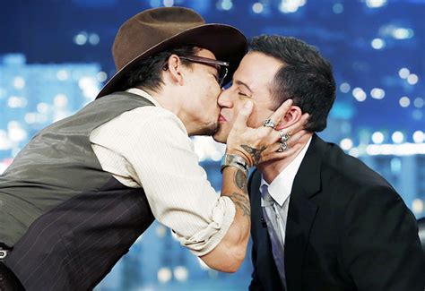 Top Moments Johnny Depp And Jimmy Kimmel Kiss And Tell And Dexter