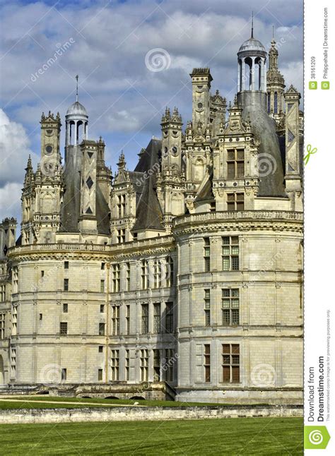 Renaissance Castle Of Chambord In Loir Et Cher Stock Image Image Of