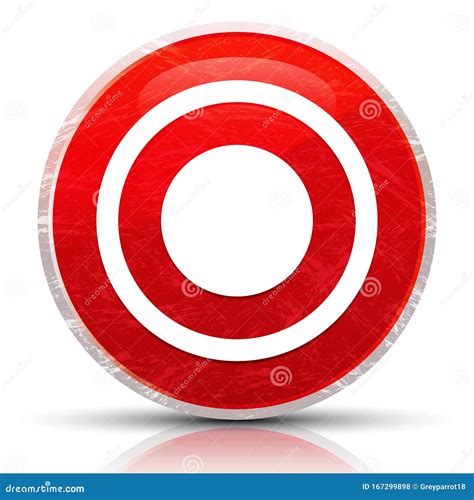 Record Icon Metallic Grunge Abstract Red Round Button Illustration