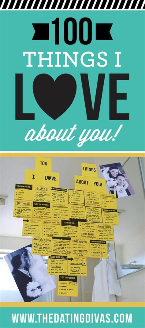 Diy Romantic Surprise Tell Him 100 Things You Love About Him These