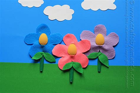 Plastic Spoon Craft Felt Flowers Crafts By Amanda