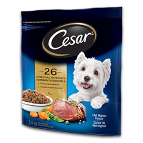 Has created a line of premium quality dog foods that include unique proteins, wholesome fruits and vegetables, and a limited ingredient list to accommodate fussy eaters. Printable Coupon To Save $5 On Cesar Dog Food Products
