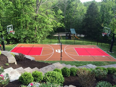 Do It Yourself Backyard Basketball Court Designs 28x34 Backyard