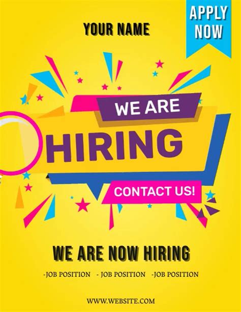 We Are Hiring Flyer Template Postermywall