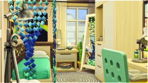 Small Bohemian Dorm Room The Sims 4 Speed Build Youtube