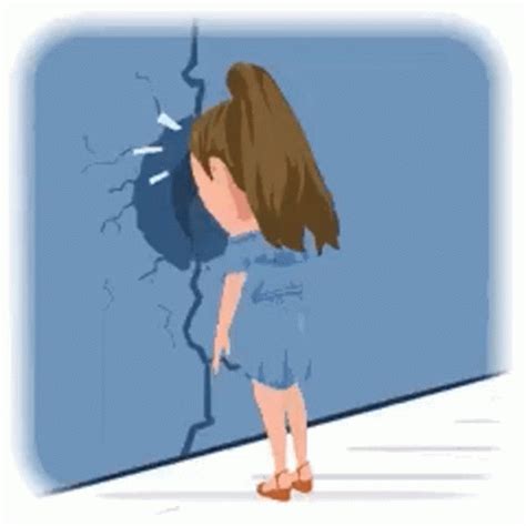 Boy Girl Against Wall Animated Animated Bent Over Blush Bounce