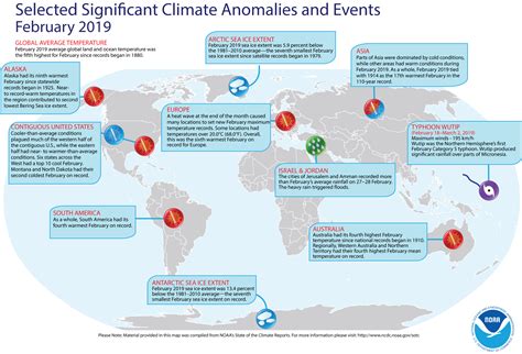 Global Climate Report February 2019 State Of The Climate National Centers For