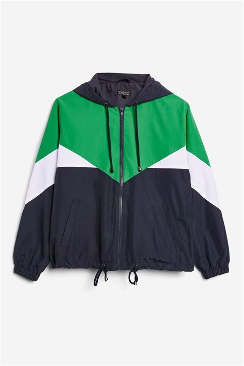 Colour Block Windbreaker Jacket Jackets And Coats Clothing Topshop