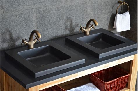 By royal purple bath kitchen. 18"x18" Drop-in Square Black Mongolia black Bathroom Sink ...