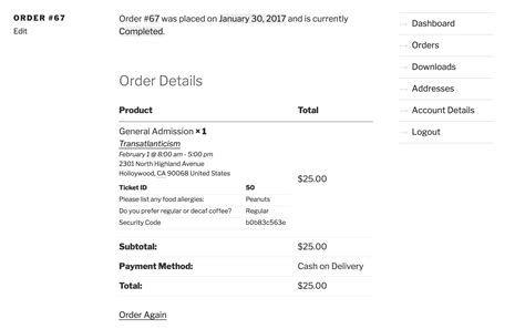 Add Event And Attendee Information To Woocommerce Order Details The