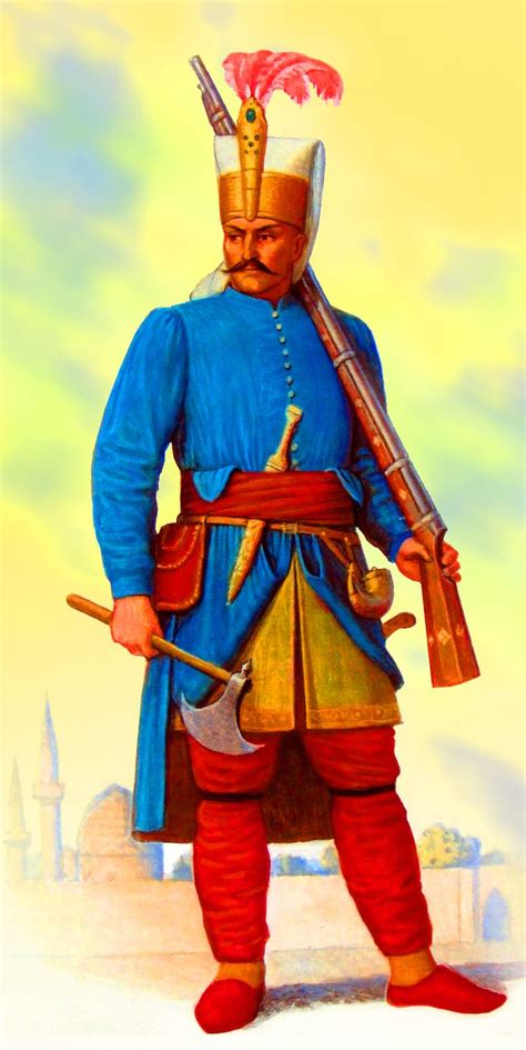 Ottoman Janissary Guard Portraits De Personnages Janissaire Costume