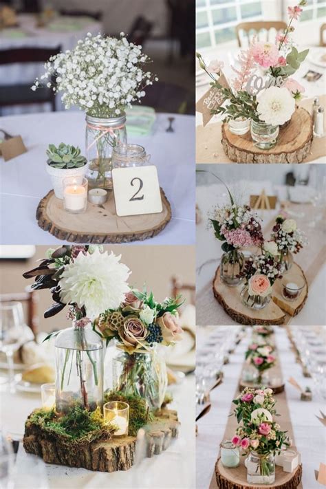 20 Rustic Tree Stump Wedding Centerpieces Roses And Rings Wedding