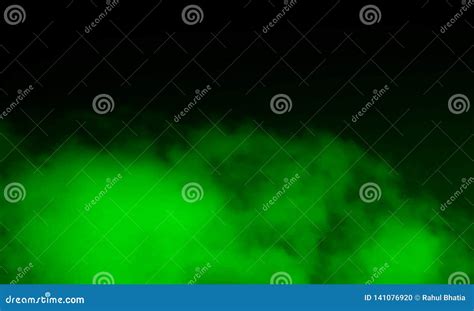 Abstract Green Smoke Mist Fog On A Black Background Stock Photo