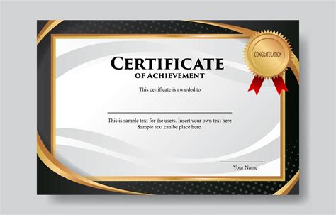 Gold Certificate Template