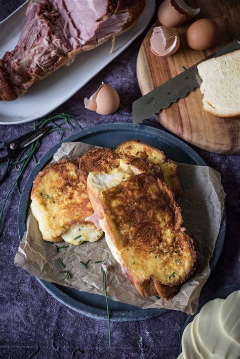 this ham and cheese stuffed french toast is the perfect breakfast using your leftover christmas
