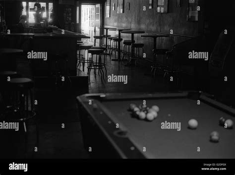 Empty Bar With Billiard Table Stock Photo Alamy