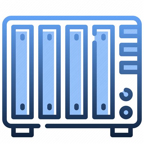 Nas Data Storage Attached Electronics Network Icon Download On