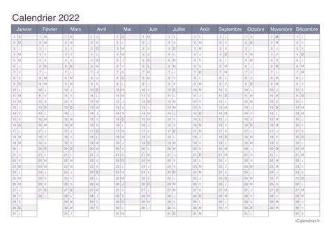 Calendrier 2022 à Imprimer Pdf Et Excel Icalendrier