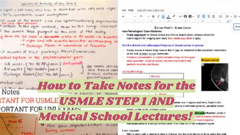 How To Take Notes For The Usmle Step 1 And Medical School Lectures