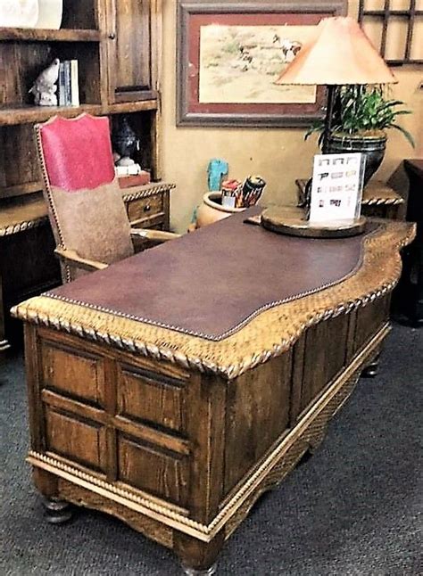 Rustic Executive Office Desk In 2022 Leather Office Chair Leather
