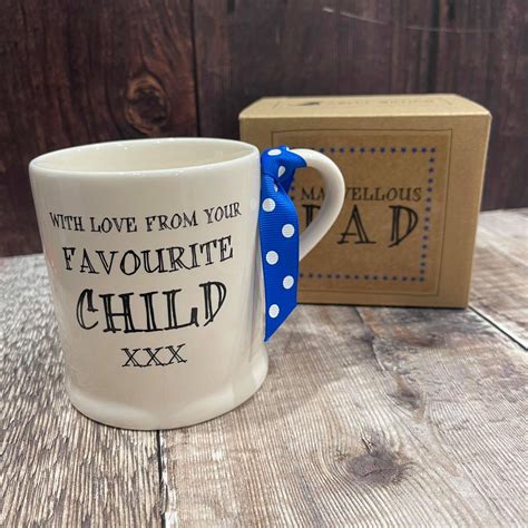 Marvellous Dad With Love From Your Favourite Child Mug Siop Wyn