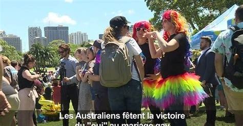 Vidéo Les Australiens Fêtent La Victoire Du Oui Au Mariage Gay