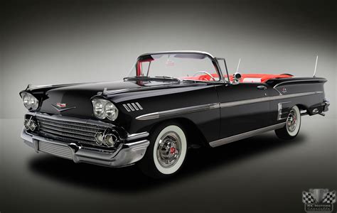 1958 Chevrolet Impala Convertible 348 Tri Power Classic Cars Wallpaper