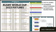 2023 Rugby World Cup Schedule and Scoresheet » Excel Templates