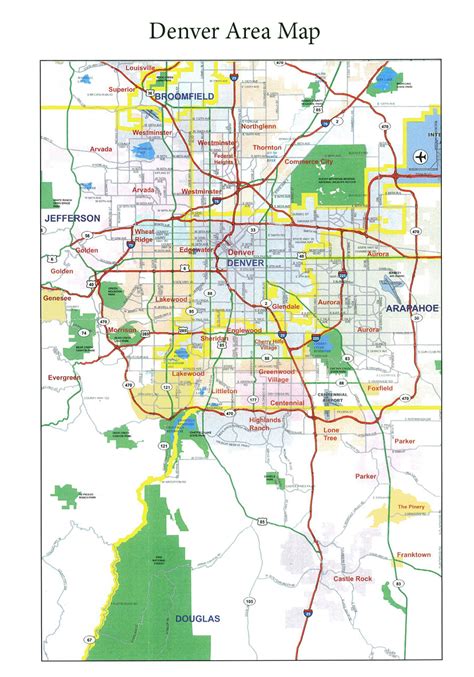 Metro Denver Area Map