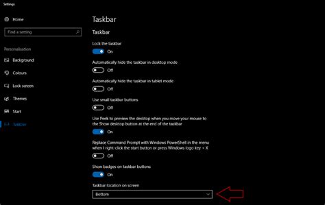 How To Change The Taskbar Position In Windows 10