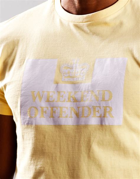 Weekend Offender Prison T Shirt Buttermilk Terraces Menswear