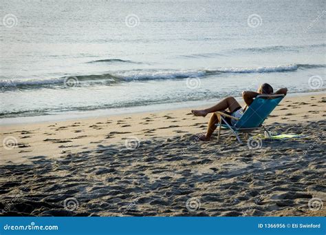 Man Relaxing On Beach Royalty Free Stock Image Image