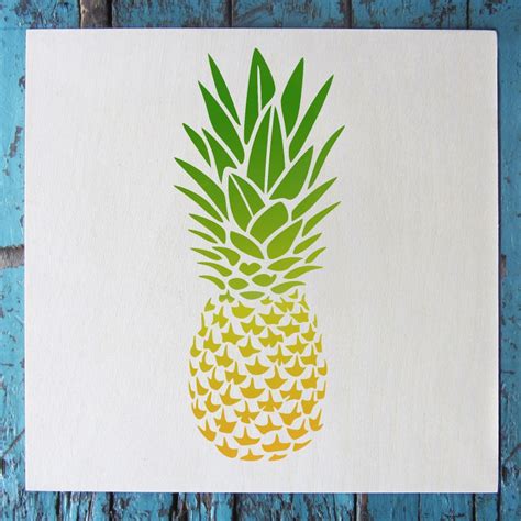 Pineapple Stencil Reusable Craft And Diy Stencils Etsy