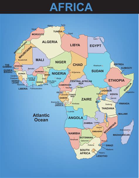 Africa Map With Country Names And Capitals United States Map Hot Sex Picture