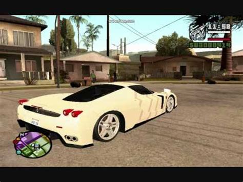 On pc, use the codes whenever you like then erase the cheat count with the gta sa control center. gta san andreas:ferrari enzo.wmv - YouTube